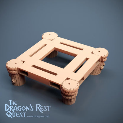 Pier T-Junction Section | Docks Terrain | Dragon's Rest | 28mm | Ships from Australia