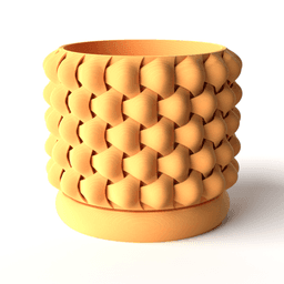 Ripple Planter – with Drip Tray | Planter with tray – Organic