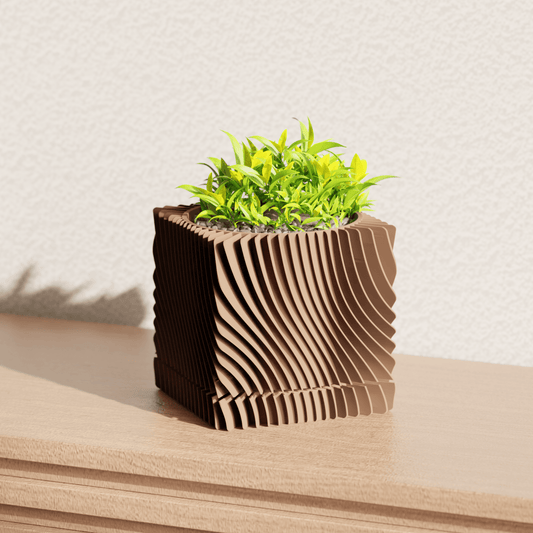 Ripple Planter – with Drip Tray | Planter with dripping tray