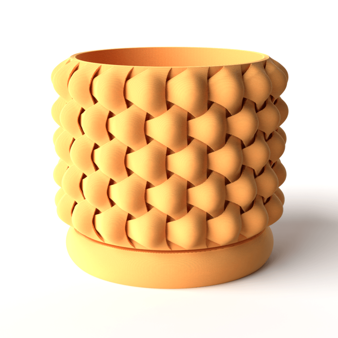 Ripple Planter – with Drip Tray | Planter with tray – Organic