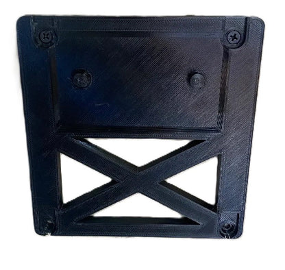 EGO 56V Charger Wall Mount Holder for CH2100E – Black & Green, displaying the underside with structural features for installation.