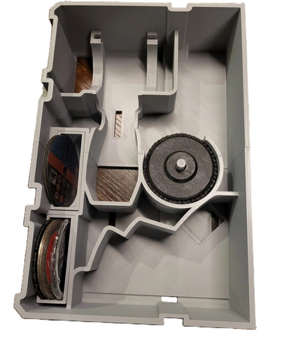 Milwaukee M12 Cutoff Tool Insert for 2522-20 & AUS/UK Models – Insert Only; interior view of the tool insert highlighting designated spaces for tools, promoting efficiency and organization.
