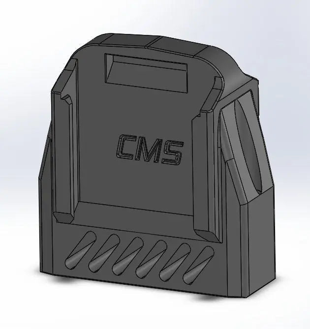 Makita 18V Wall Mount Battery Holder front view showcasing its durable snap-fit design for secure battery storage.