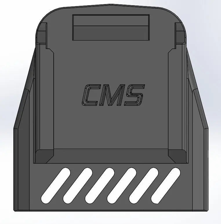 Top view of Makita 18V Wall Mount Battery Holder emphasizing its sturdy structure and compatibility with all Makita 18V lithium-ion batteries.