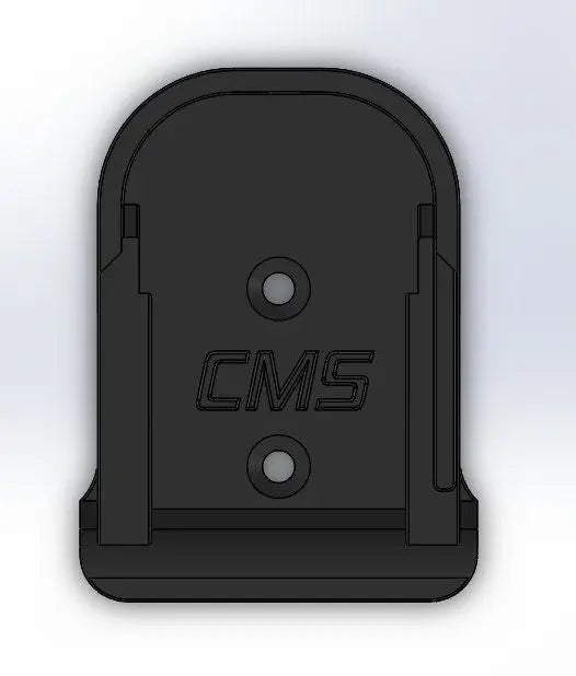 Makita M18 Single Tool Holder - Top-down view of the wall-mountable power tool organizer emphasizing its sturdy construction and design details.
