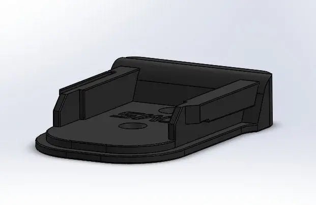 Makita M18 Single Tool Holder - Angled view of the wall-mountable power tool organizer, illustrating its functionality for efficient tool storage.