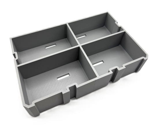 Packout Insert for Milwaukee M18 12.0Ah Battery 48-11-1812 showing a durable gray storage insert designed to organize tools and batteries efficiently in a Packout Tool Organizer.