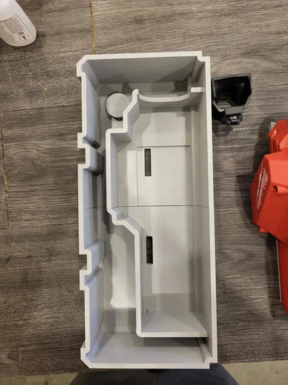 Overview of the M12 Planer tool insert for Milwaukee Packout system, featuring a spacious design for efficient tool storage.