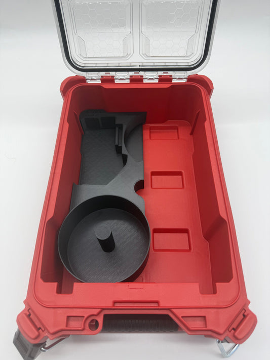 Packout Insert for M18 4.5" Grinder placed inside a Milwaukee Packout case, showcasing a custom-fit tool organizer designed for efficiency.