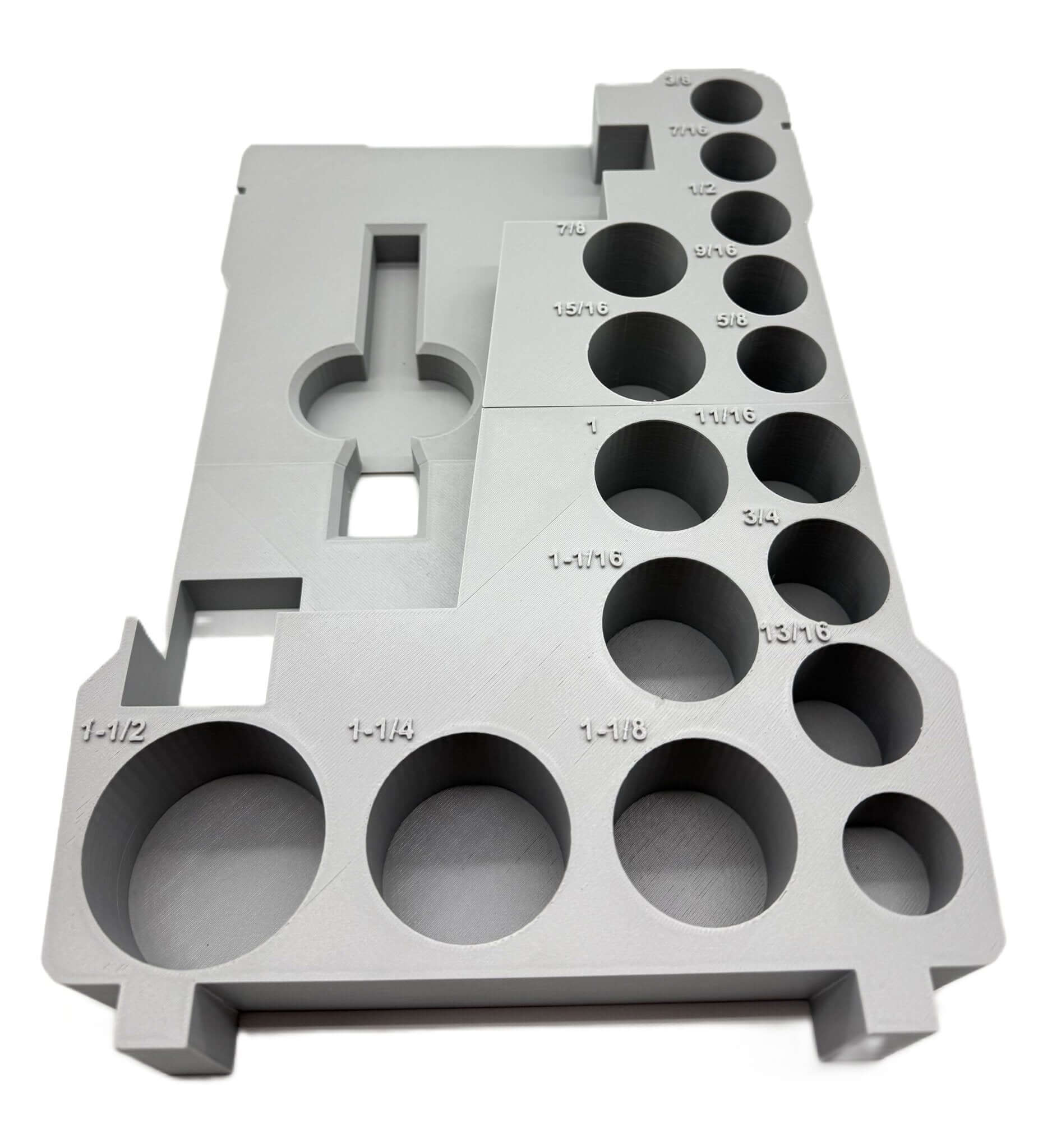 Packout Insert For Milwaukee 1/2" Mid-Torque Wrench - USA 2962-20, AUS/UK M18FIW2F12 – Insert Only in gray, designed for precise fit and stability of tools during transport.