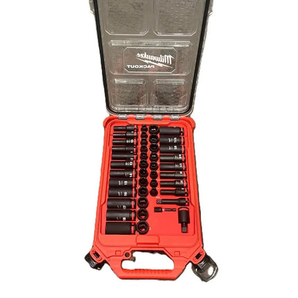 Milwaukee Packout socket organizer insert with various socket sizes for efficient tool storage