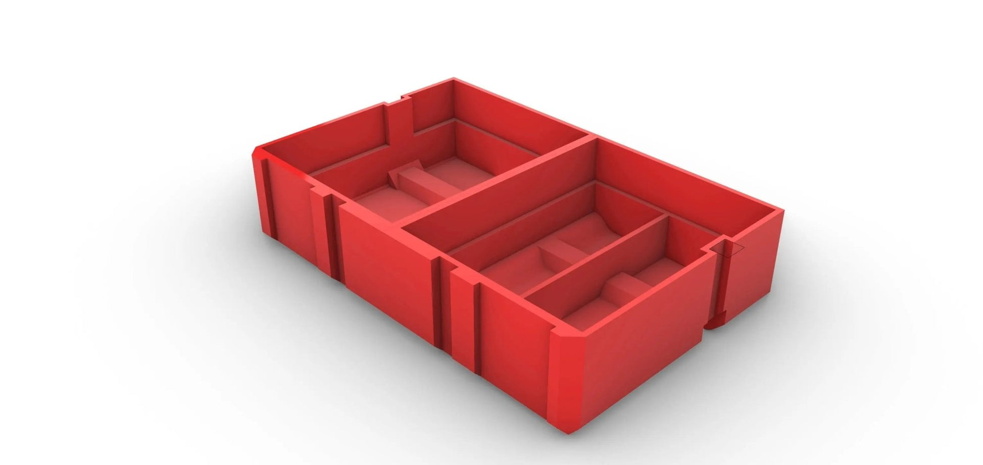 Milwaukee Packout Drill & Hex Bit Storage Insert – Fits 3dpor, 3dpog, 3dpob – Insert Only, displaying a red organizational tool insert with designated slots.
