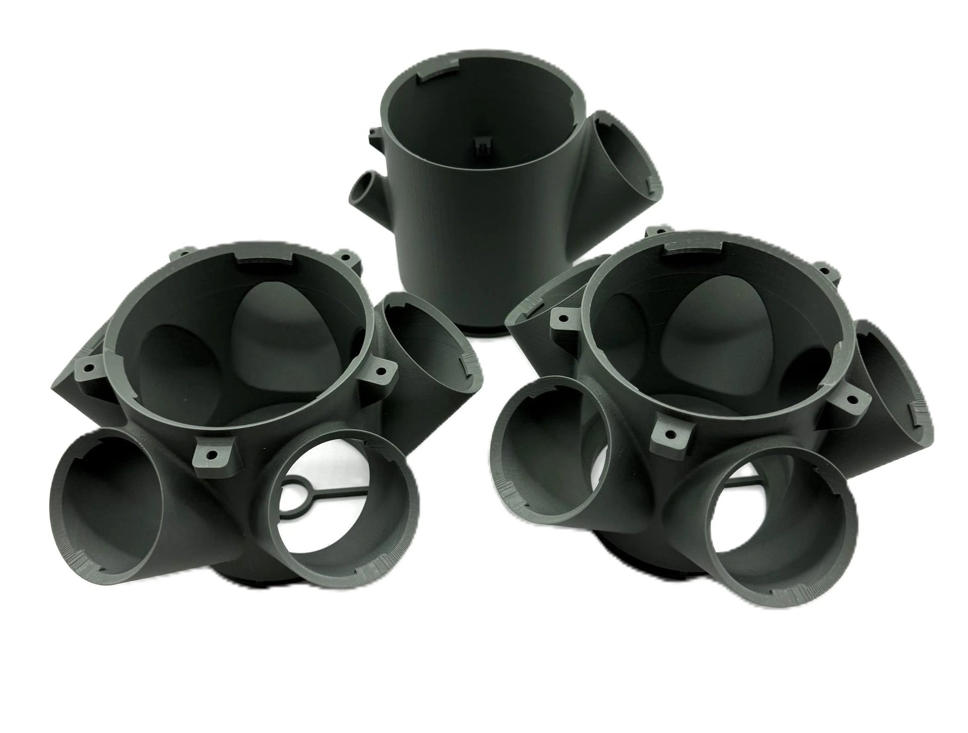 Interchangeable components of The Handyman Depot Modular Hydroponic System Tower, ideal for customizing your urban garden setup.
