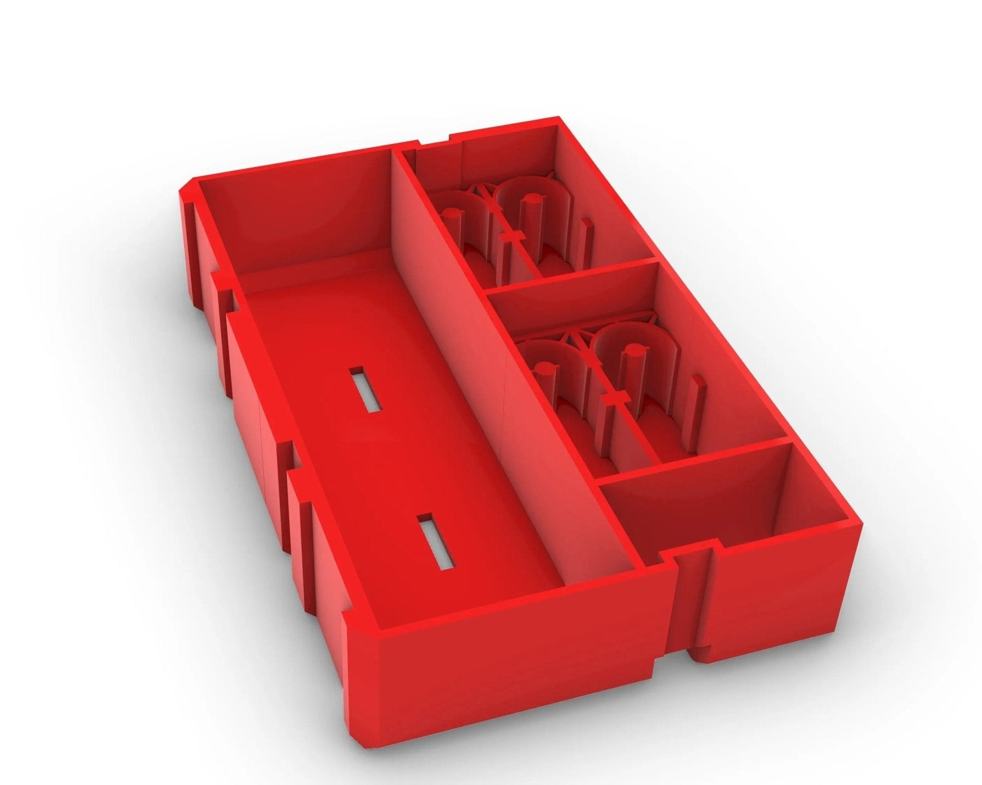 Insert to suit Packout Multi-Tool Organizer by The Handyman Depot, featuring a red insert with multiple compartments to hold various tools securely within the Milwaukee Packout system.