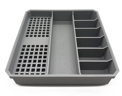 Packout Insert for Driver Bits & Drill Accessories Insert Only, in sleek grey, highlighting a durable construction with various compartments for organized tool storage.