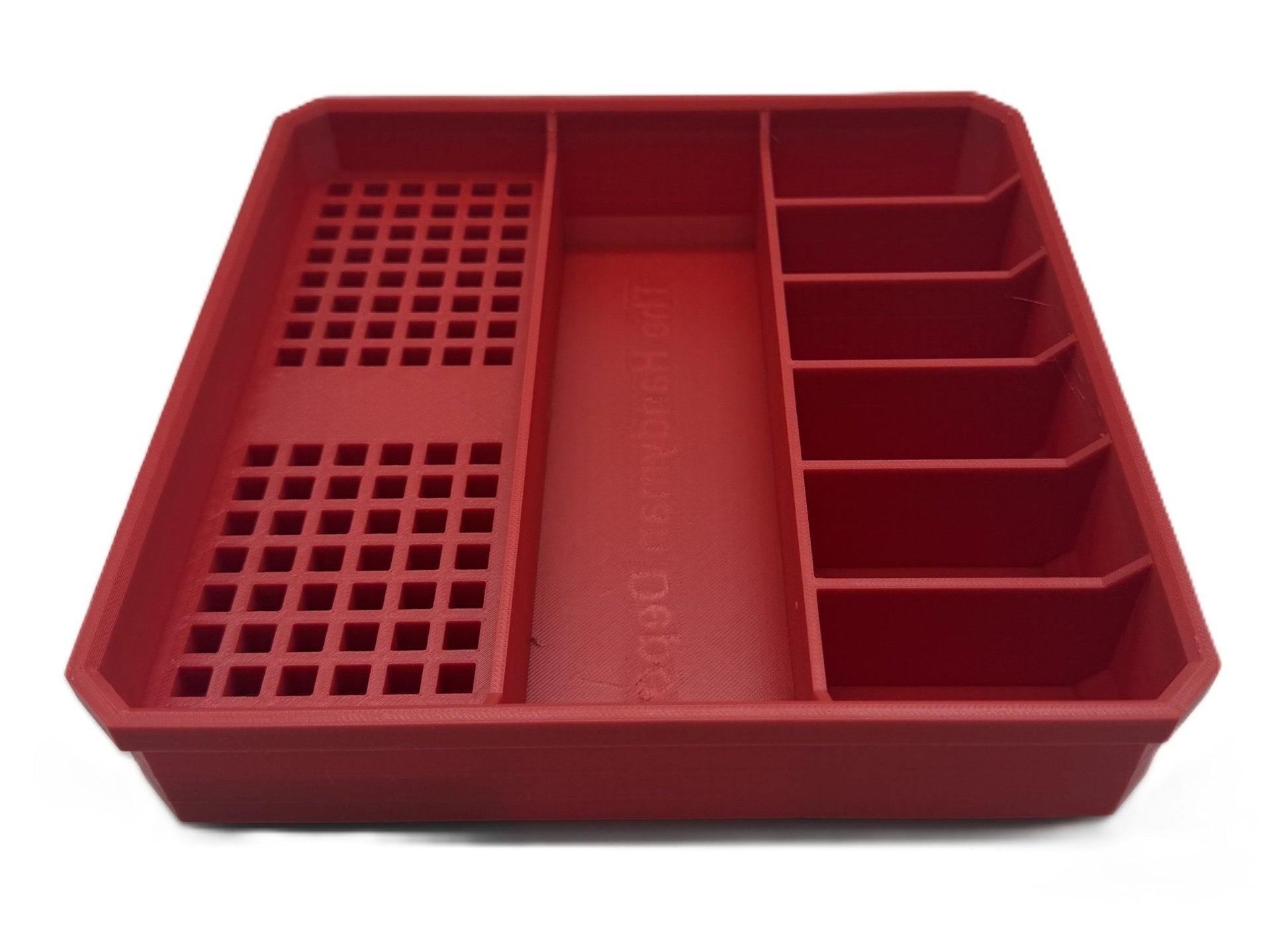 Packout Insert for Driver Bits & Drill Accessories Insert Only, shown in vibrant red, designed for optimal tool organization with distinct sections for drill accessories and bits.