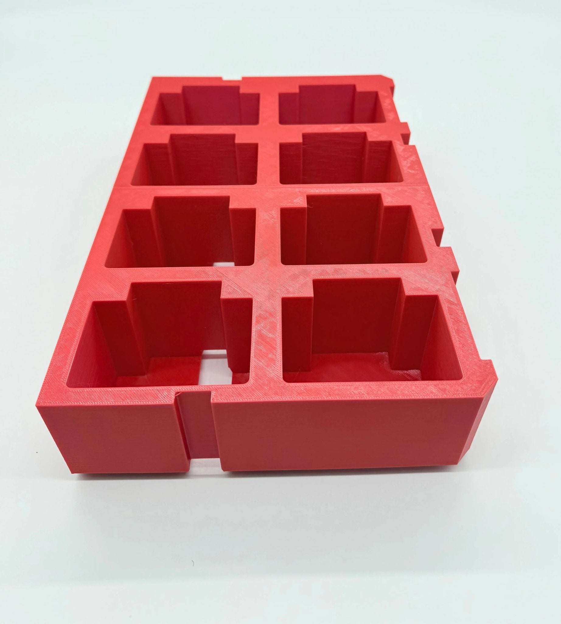 Packout Insert for M18 5.0Ah Battery – Red storage organizer for M18 batteries, featuring a precise design for seamless integration into the Packout modular storage system.