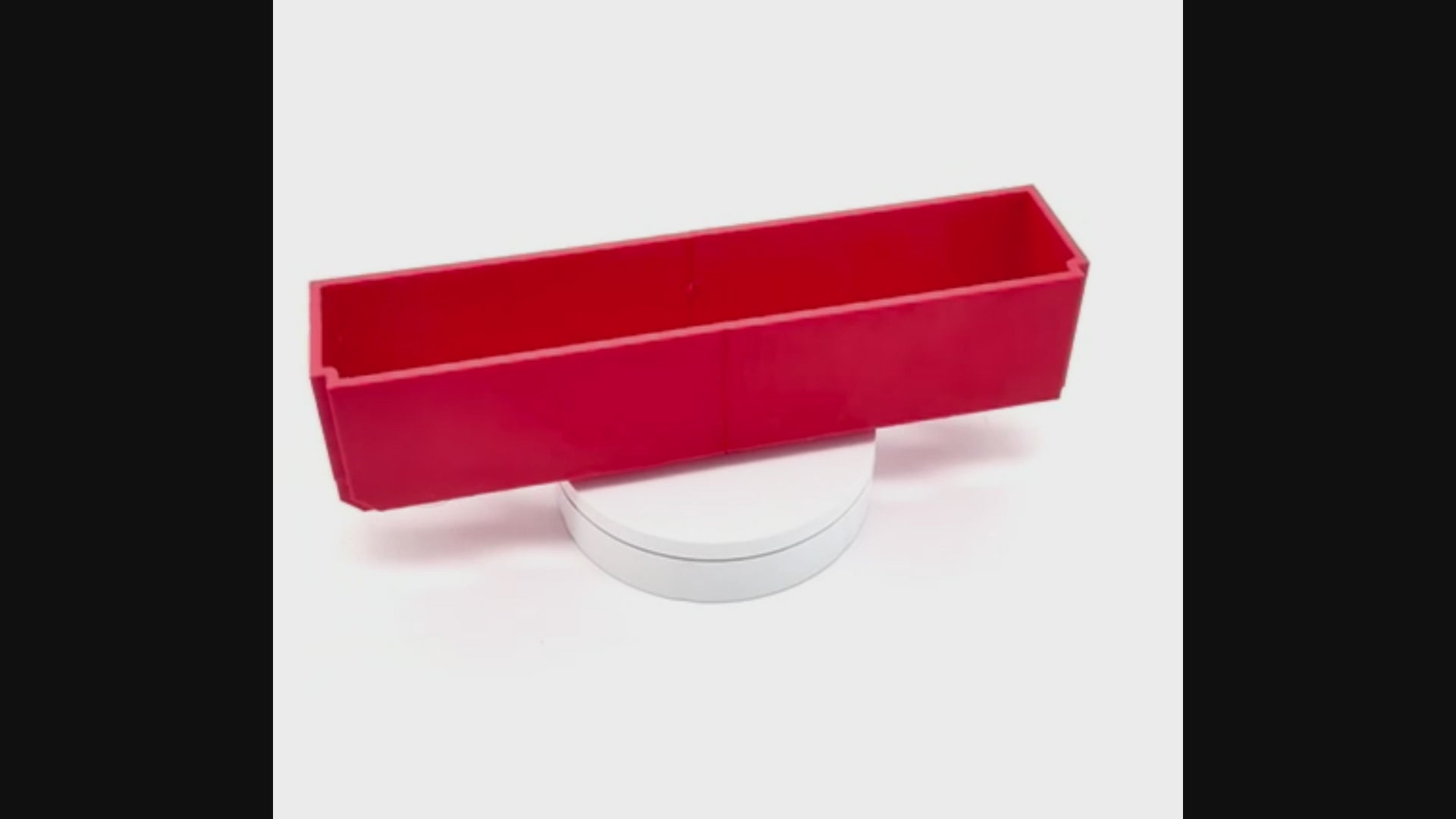 Front view of Milwaukee Packout compatible 6-slot battery storage organizer insert.