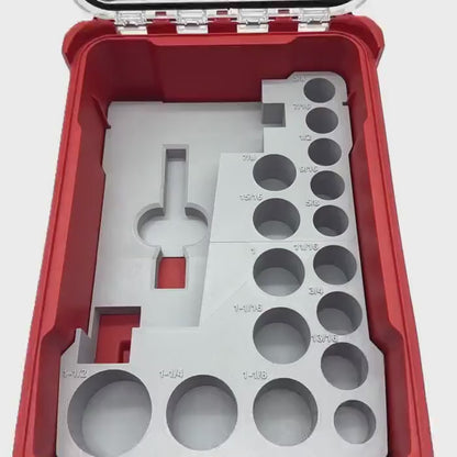 Milwaukee Packout Insert to suit 1/2" Mid-Torque Impact Wrench & SAE Sockets – USA 2962-20 / Aus/UK M18FIW2F12