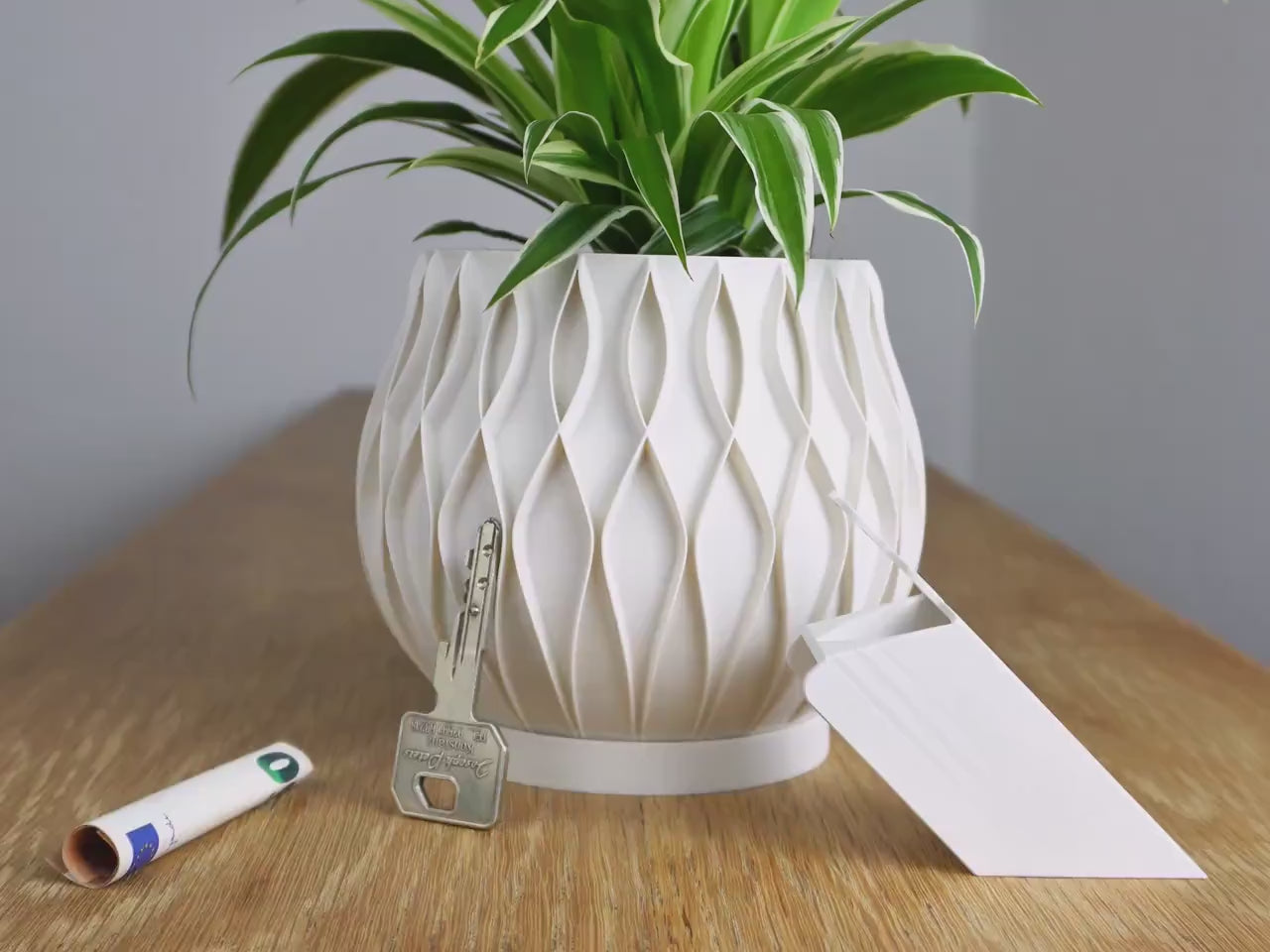 Bellaria Planter - Japandi Minimalist Indoor Plant Pot | Sculptural Modern Accent for Luxury Homes, Offices & Contemporary Shelves