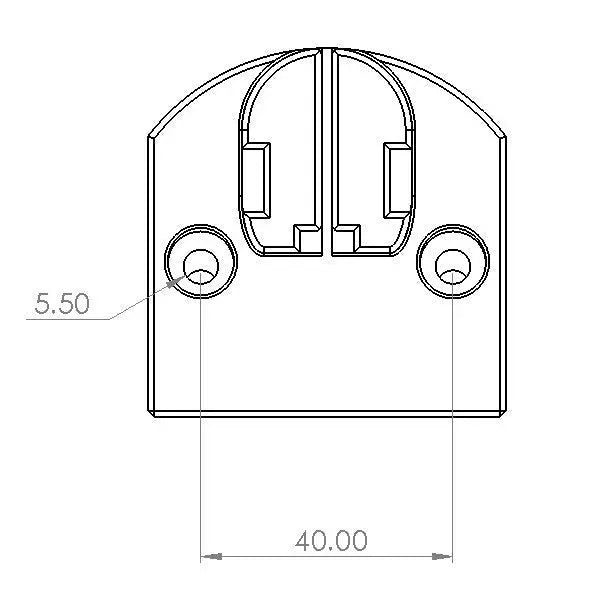Technical drawing of the Ryobi 18V One+ Tool Holder, highlighting detailed dimensions and design for optimal tool storage solutions.