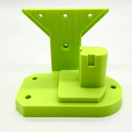 Mount to suit Tool Mount - Durable PETG Wall Holder in vibrant green color, designed for Ryobi tools, showcasing a robust and secure design for efficient workspace organization.