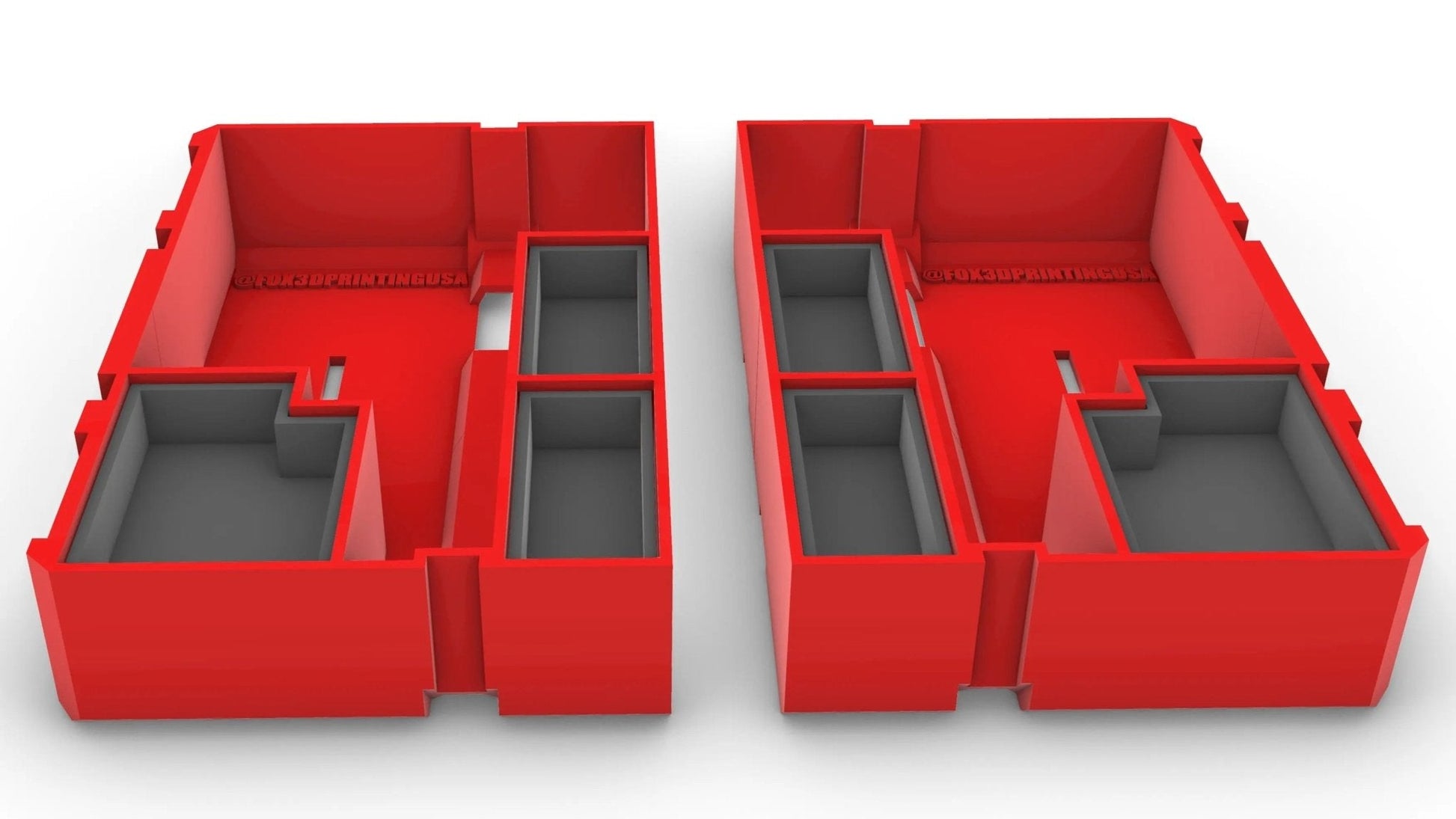 Insert to Suit Jigsaw Organizer – Compatible with Milwaukee Packout, displaying the design with red and gray elements, perfect for efficient tool storage.