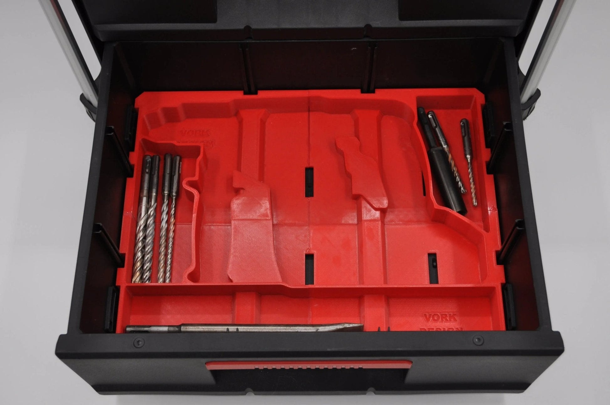 Milwaukee M18 Fuel SDS Rotary Hammer Drill Insert showcased in a Packout box, emphasizing its organization and precision fit for model 2712-20, 2912-20, and M18CHX.