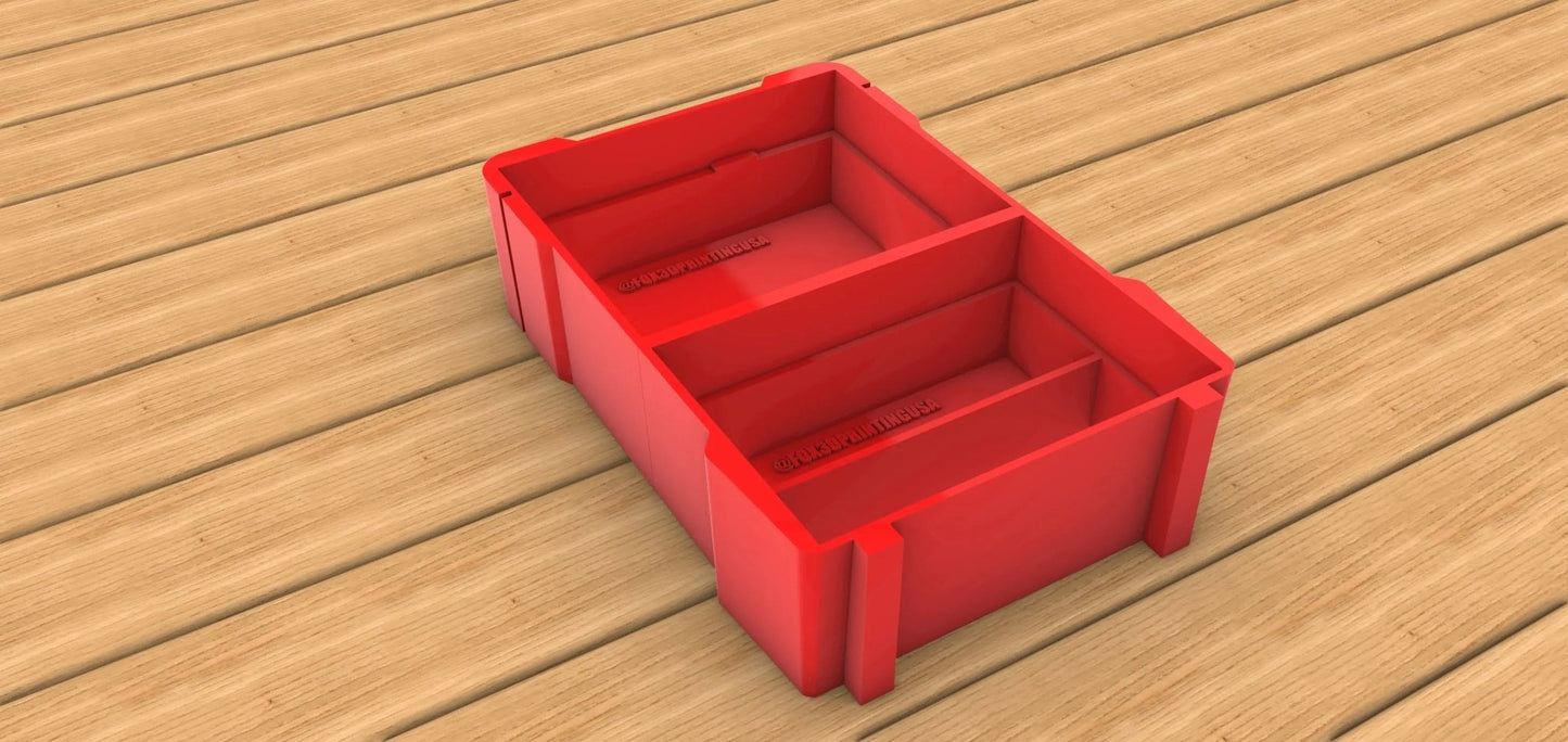Insert compatible with Milwaukee Packout Model 48228435 – Stacked red trays designed for efficient organization of tools and accessories.