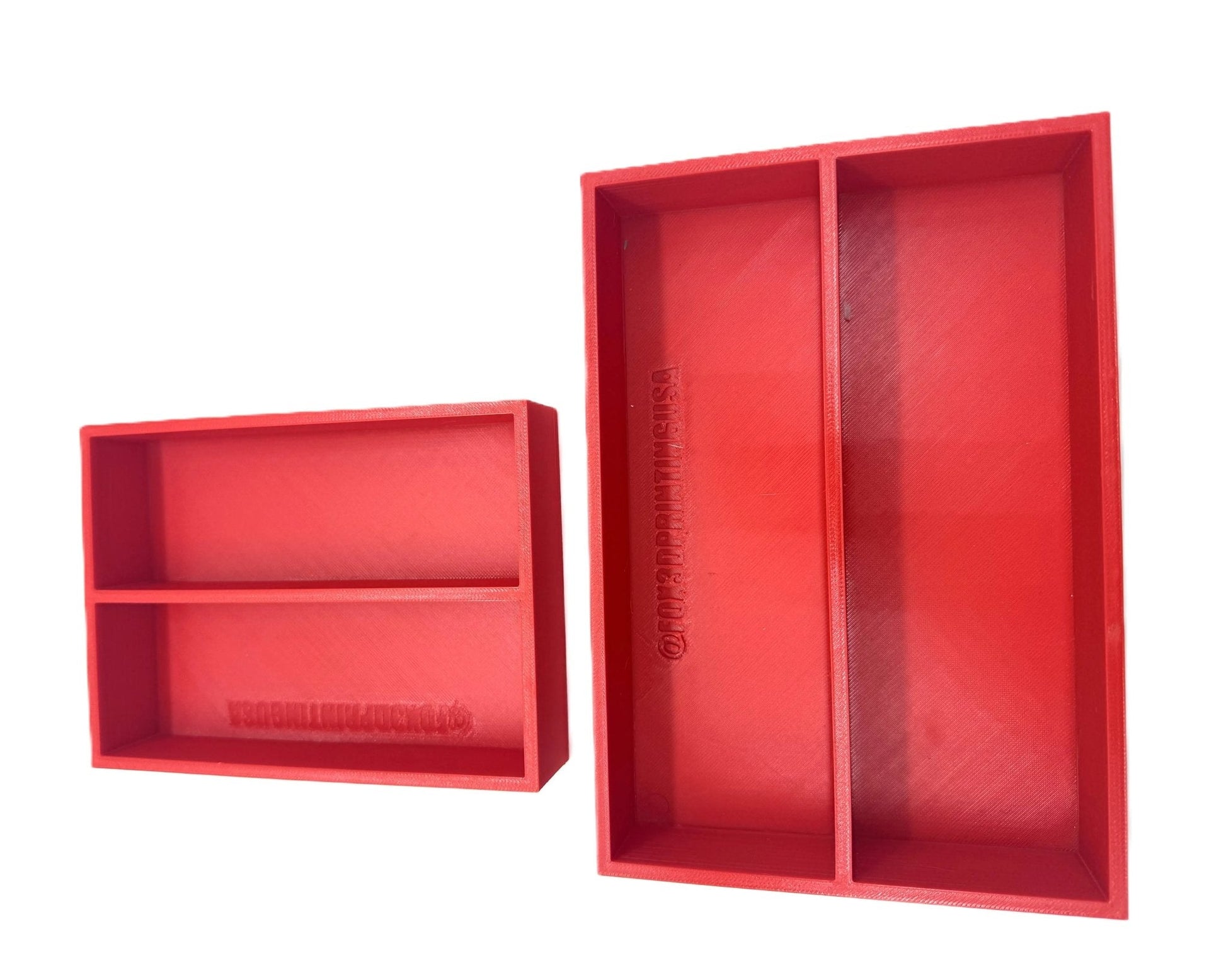 Insert compatible with Milwaukee Packout Model 48228435 – Two red storage compartments designed for a perfect fit in your tool box.